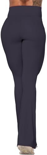 Sunzel Flare Leggings, Crossover Yoga Pants for Women with Tummy Control, High-Waisted and Wide Leg Black, 2XL