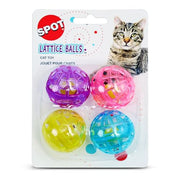 SPOT by Ethical Products - Classic Cat Toys for Indoor Cats - Interactive Cat Toys Balls Mice Catnip Toys - Alternative to Wand Toys and Electronic Cat Toys - Lattice Ball Multi Pack Small