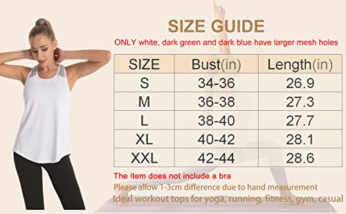 Aeuui Womens Workout Tops for Women Racerback Tank Tops Mesh Yoga Shirts Athletic Running Tank Tops Sleeveless Gym Clothes Orange