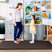 HappyTrends Floor Mat Cushioned Anti-Fatigue ,17.3"x28",Thick Waterproof Non-Slip Mats and Rugs Heavy Duty Ergonomic Comfort Rug for Kitchen,Floor,Office,Sink,Laundry,Black