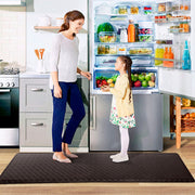 HappyTrends Floor Mat Cushioned Anti-Fatigue ,17.3"x28",Thick Waterproof Non-Slip Mats and Rugs Heavy Duty Ergonomic Comfort Rug for Kitchen,Floor,Office,Sink,Laundry,Black