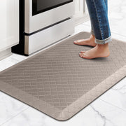 HappyTrends Floor Mat Cushioned Anti-Fatigue ,17.3"x28",Thick Waterproof Non-Slip Mats and Rugs Heavy Duty Ergonomic Comfort Rug for Kitchen,Floor,Office,Sink,Laundry,Black