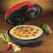 Nostalgia Taco Tuesday Tortilla Bowl Maker For Baked Taco Bowls, Tostadas, Salads, Dips, Appetizers, and Desserts, 8 to 10 Inch Tortillas, Red